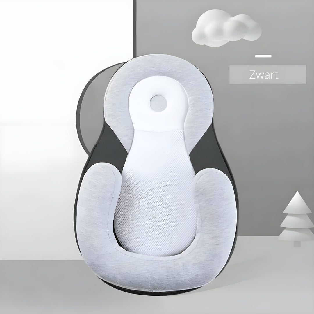 BabyEase Almohada Ergonómica – Previene Cabeza Plana (0–6 Meses)