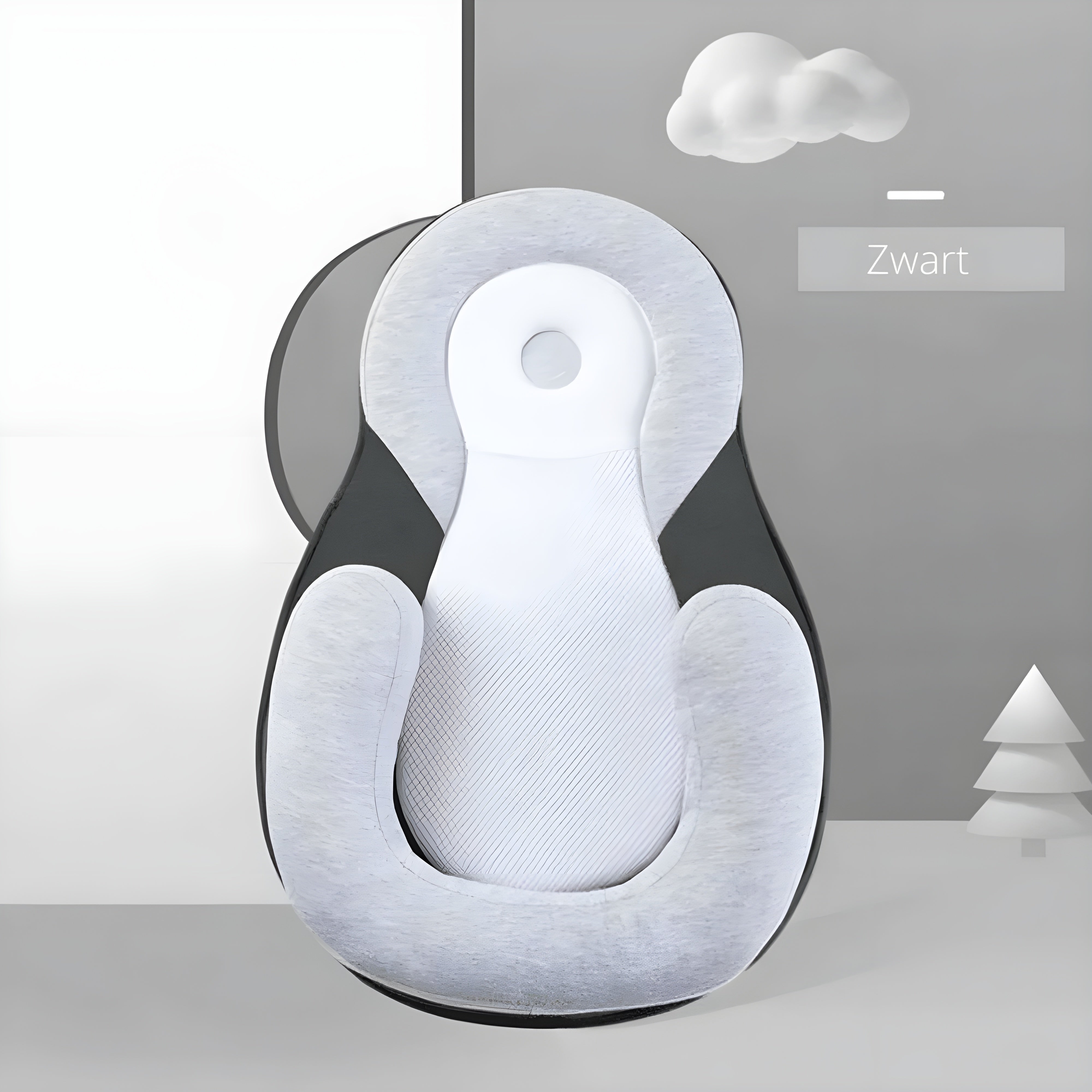 BabyEase Coussin Ergonomique – Prévient la Tête Plate (0–6 Mois)