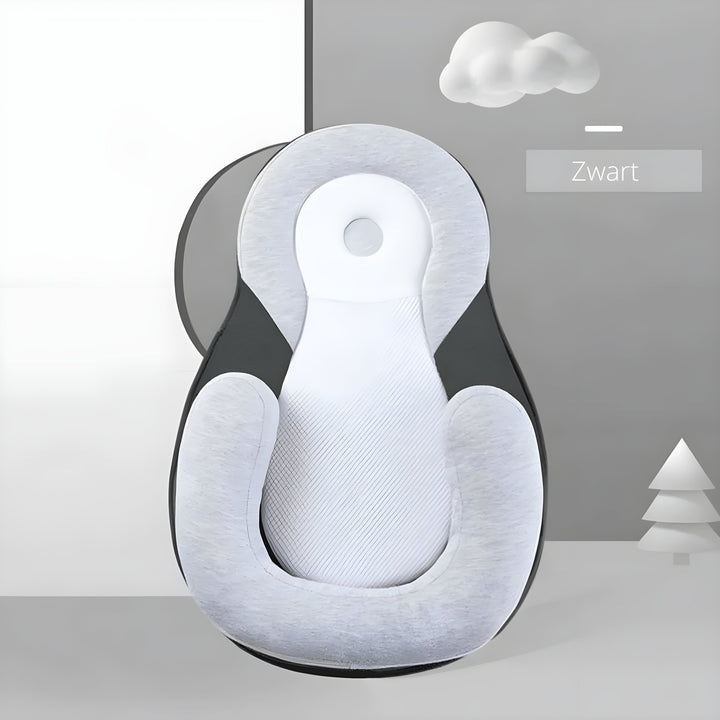 BabyEase Almohada Ergonómica – Previene Cabeza Plana (0–6 Meses)