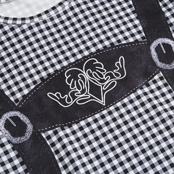 GaudiKing – Samarreta amb estampat de Lederhosen i panxa de cervesa – Roba divertida per a l'Oktoberfest
