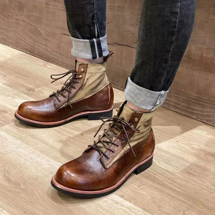 AlpenHeritage – Haferl Sneakers Bernard – Handgemaakte Retro Enkellaarsjes