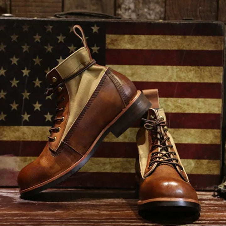 AlpenHeritage – Haferl Sneakers Bernard – Handgemaakte Retro Enkellaarsjes