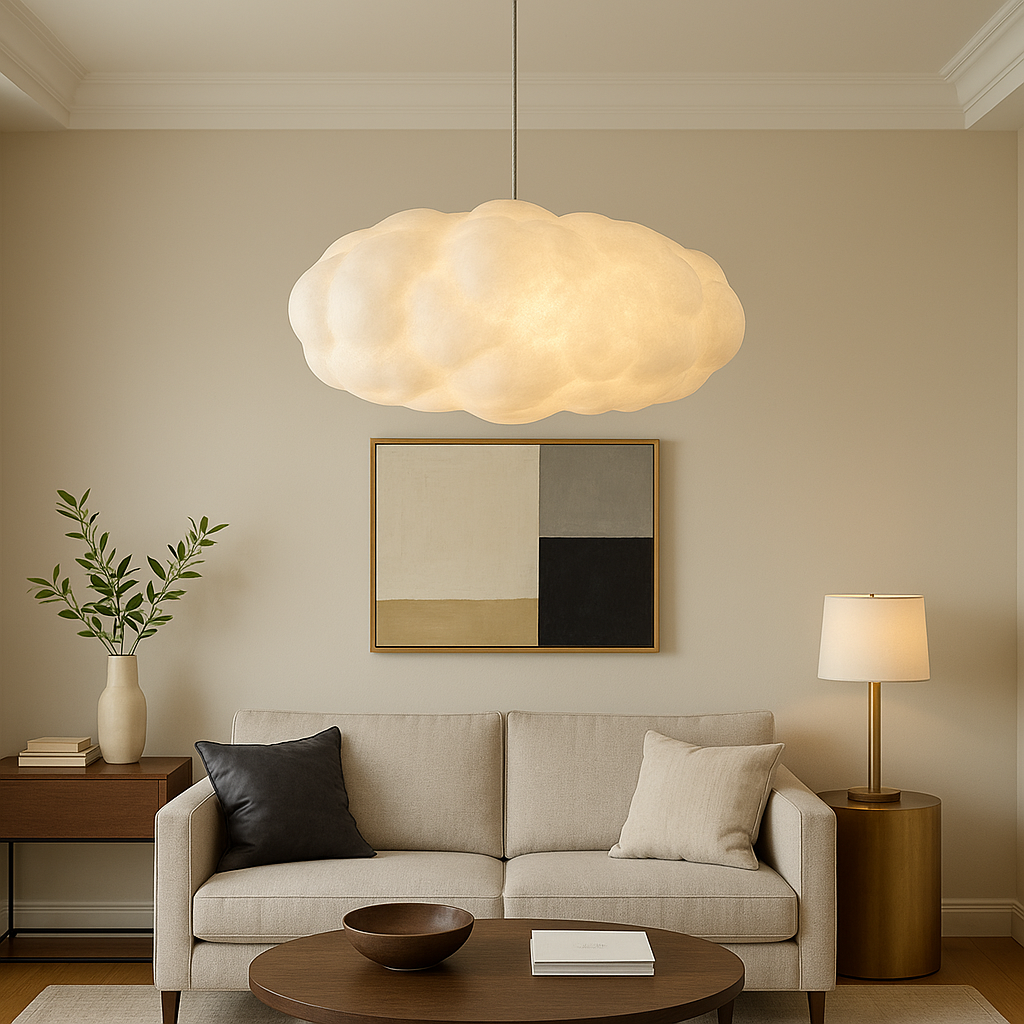 Nuvia Suspension – Design organique en forme de nuage avec éclairage LED doux et hauteur réglable