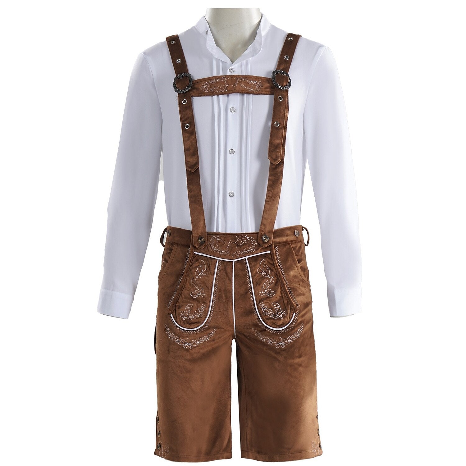 WiesnHeld Heren Trachten Set – Lederhose & Overhemd, Authentiek Oktoberfest