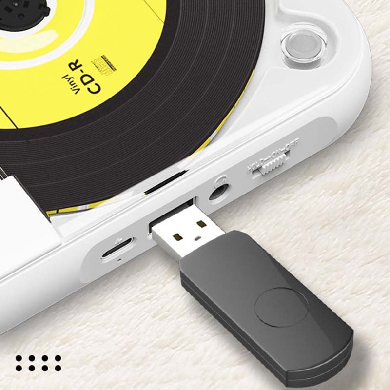 Leitor de CD Portátil – Bluetooth 5.3, Bateria Recarregável &amp; Design Compacto