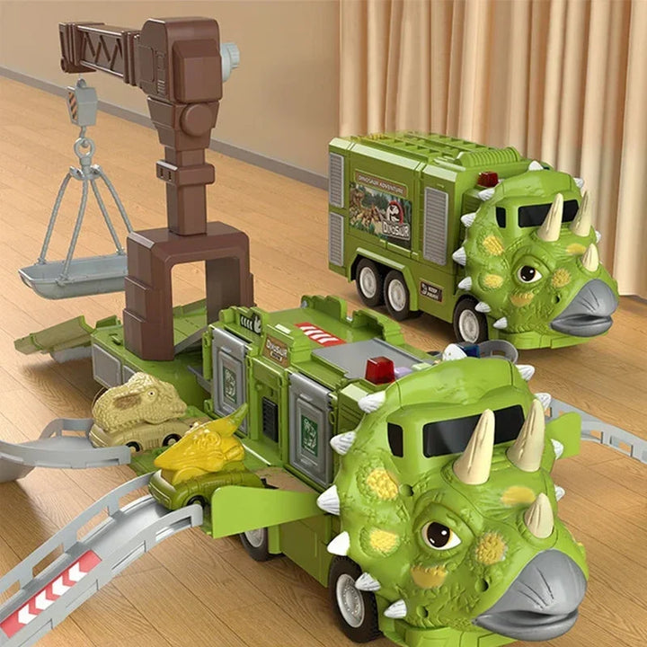 DinoRex DinoQuest Juego de Juguete – T-Rex y Triceratops con Luz y Sonido