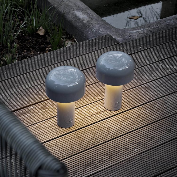 Lunavo HaloGleam Lámpara de Mesa – Inalámbrica, Recargable y Moderna Luz LED en Forma de Hongo