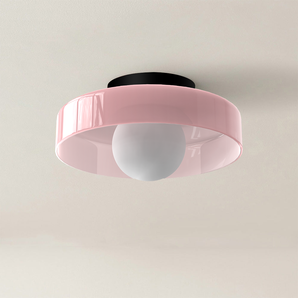 Culina Plafondlamp – Moderno design rotondo in vetro con montaggio a filo compatto e attacco G9
