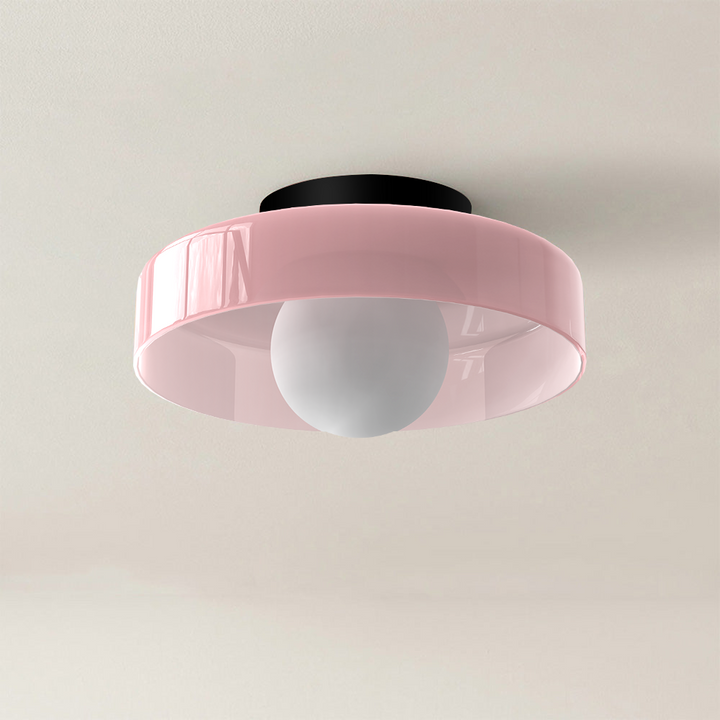 Culina Plafondlamp – Moderno design rotondo in vetro con montaggio a filo compatto e attacco G9