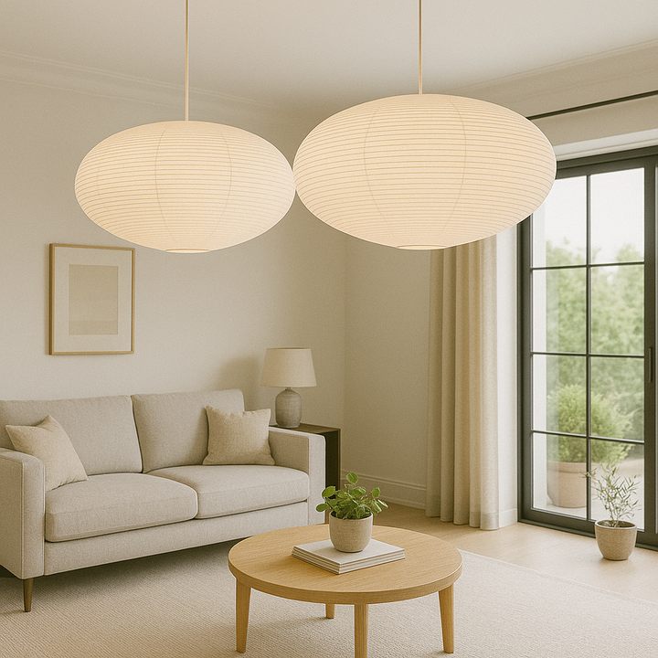 Papira Hanglamp – Handgemaakte Papieren Kap met Wabi-Sabi Design &amp; Warme Sfeerverlichting