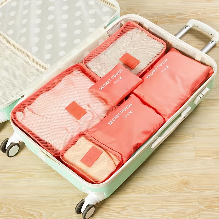 Mochila de Expedição Travora – Conjunto de 6 Peças em Oxford para Organização Inteligente