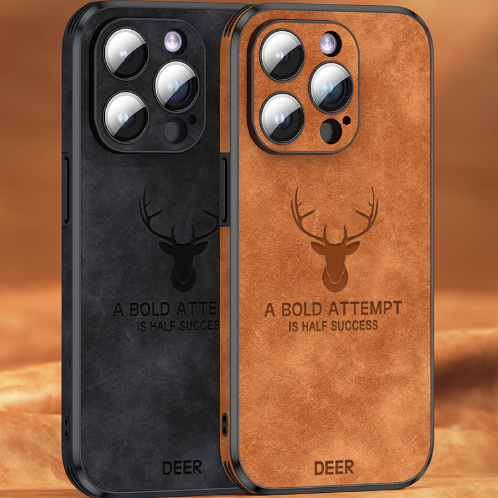 Luxvera – custodia per iPhone in vera pelle sottile e resistente agli urti – design elegante