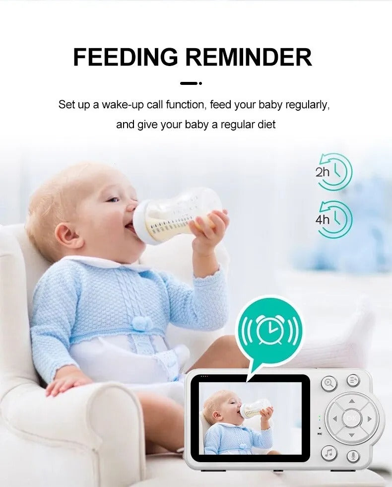 Nuvia – Baby monitor con telecamera e visione notturna – Allarme pianto e temperatura