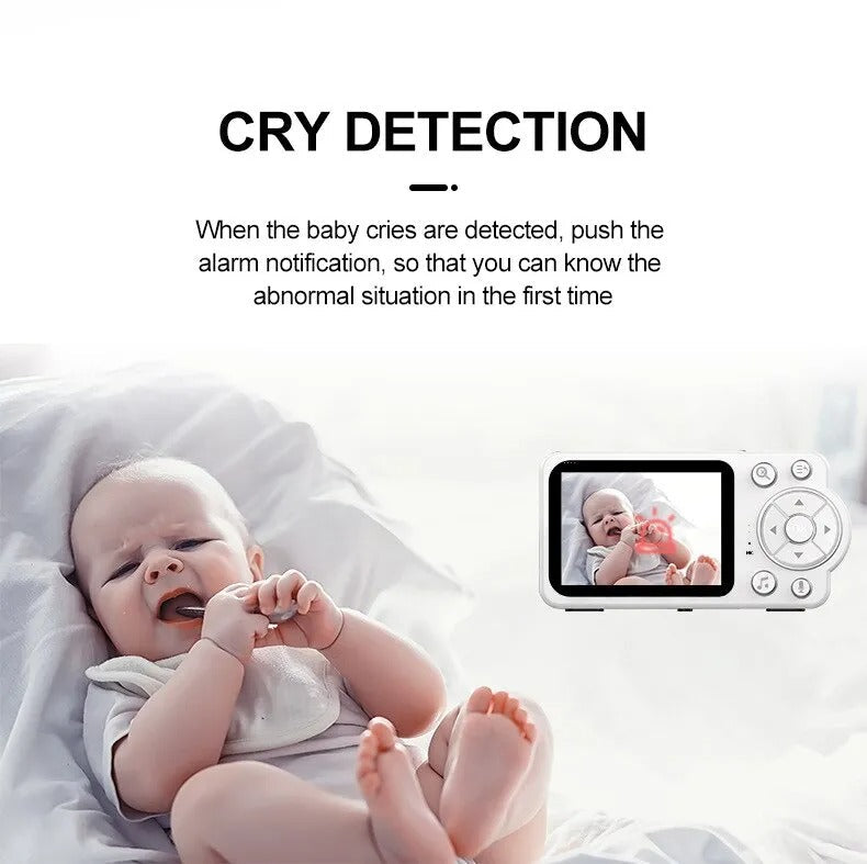 Nuvia – Baby monitor con telecamera e visione notturna – Allarme pianto e temperatura
