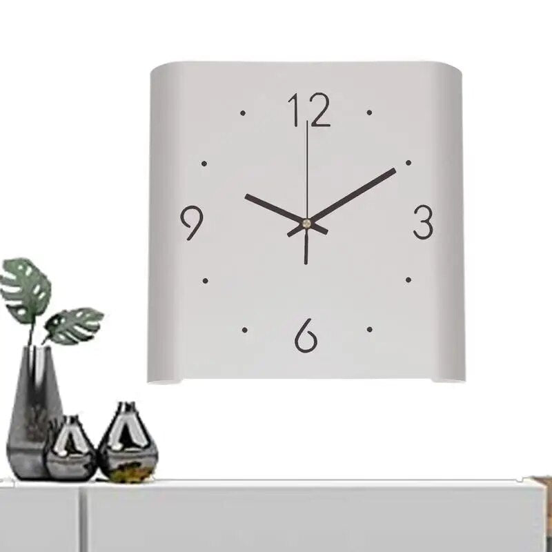 Lumora – Orologio da parete quadrato con luce e movimento silenzioso – design moderno