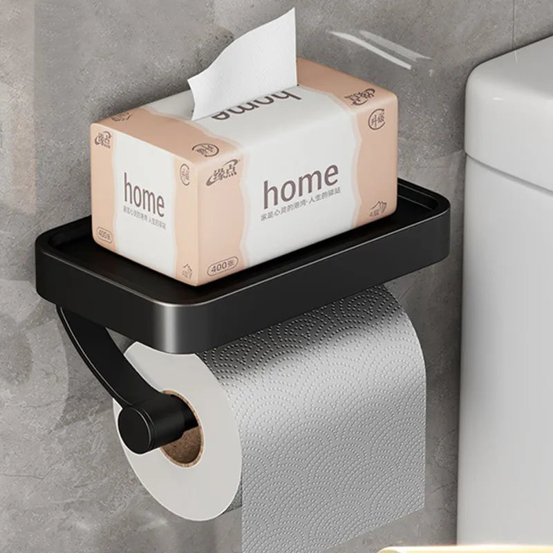Veltrix Suporte para Rolo de Papel Higiénico – Suporte para Rolo de Papel Higiénico em Aço Inoxidável com Prateleira e Design Escovado