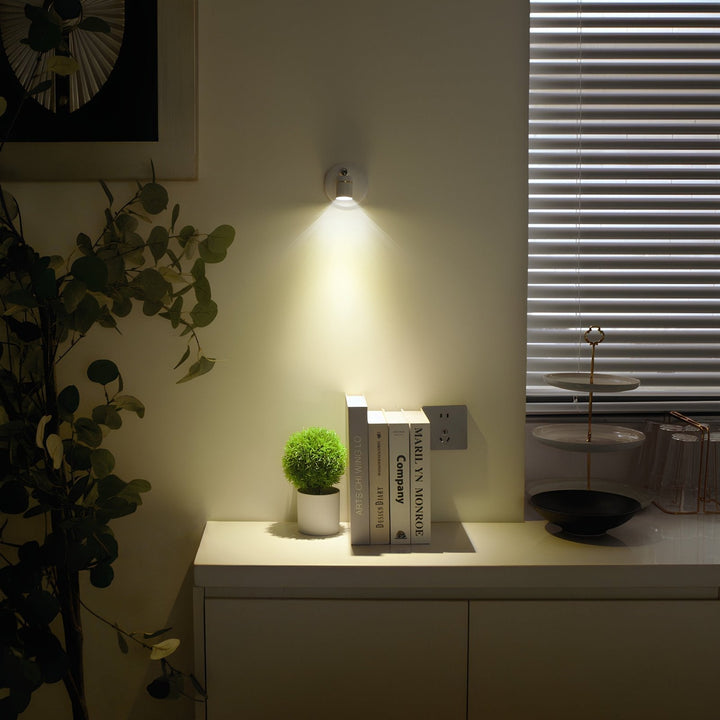 LumaSpot Draadloze LED-Spot – Verstelbare wandlamp met afstandsbediening &amp; dimfunctie