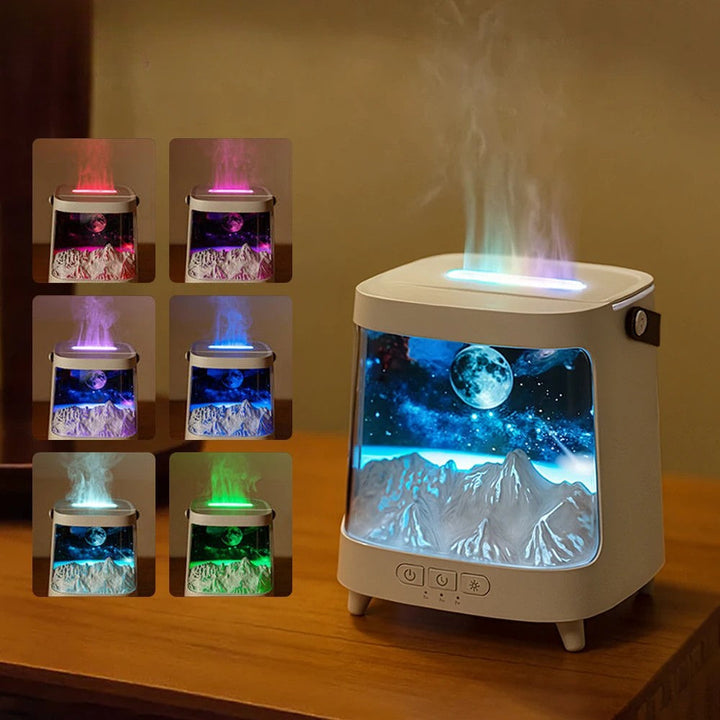Difusor de Llama Galaxia AeroGlow – Difusor de Aroma con Luz Cálida y Control Remoto