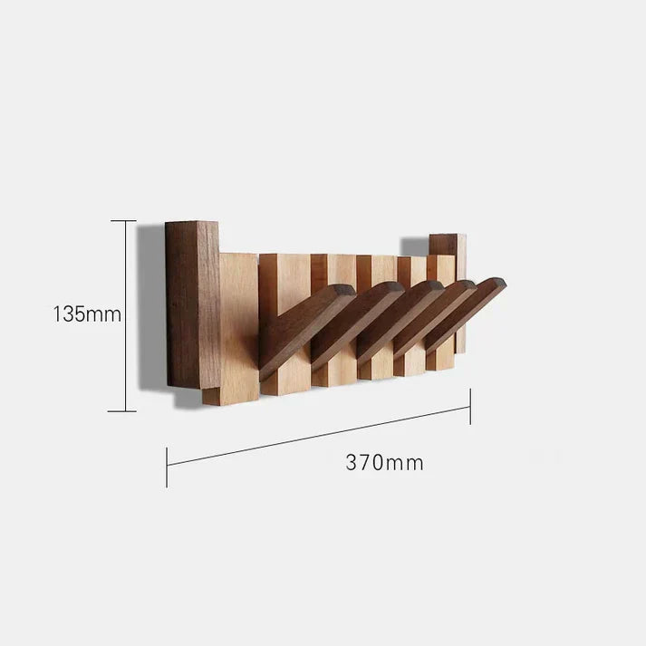 Wandkapstok met magnetische haken – Houten design, ruimtebesparend &amp; stijlvol