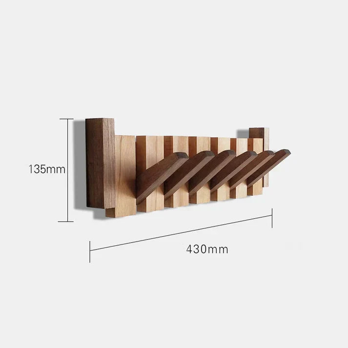 Wandkapstok met magnetische haken – Houten design, ruimtebesparend &amp; stijlvol