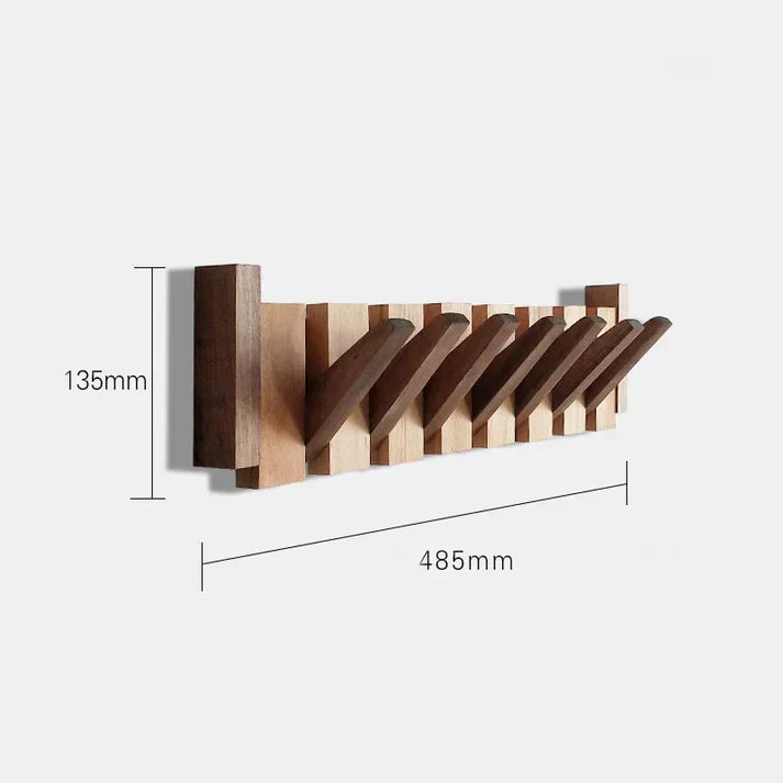 Wandkapstok met magnetische haken – Houten design, ruimtebesparend &amp; stijlvol