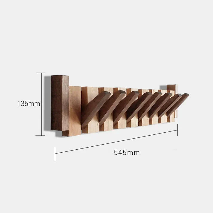 Wandkapstok met magnetische haken – Houten design, ruimtebesparend &amp; stijlvol