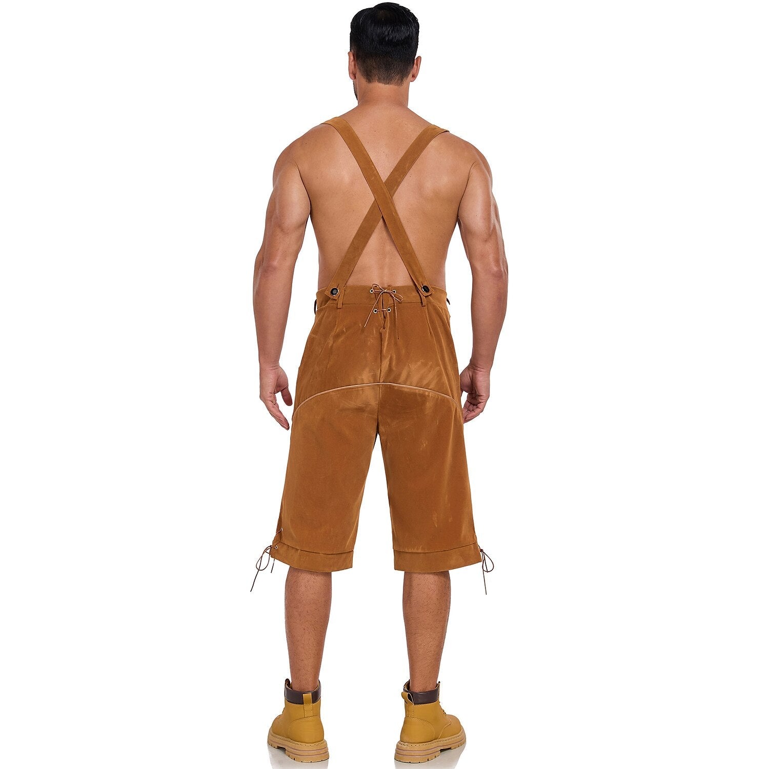 Bergkönig – Pantalons de cuir per a home amb brodat i tirants – Roba autèntica per a l'Oktoberfest