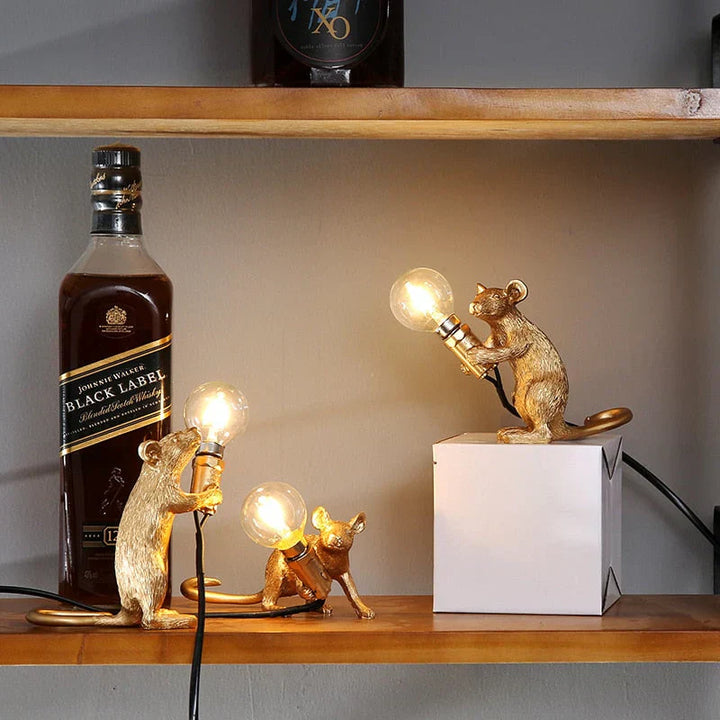 Artimouse Lampe de table – Design unique de souris, éclairage LED décoratif &amp; style d&