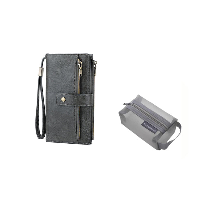 Portafoglio a tre ante con blocco RFID per donne – design elegante, capiente e sicuro