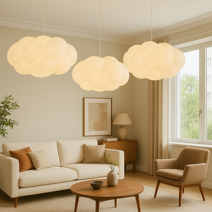 Nuvia Suspension – Design organique en forme de nuage avec éclairage LED doux et hauteur réglable