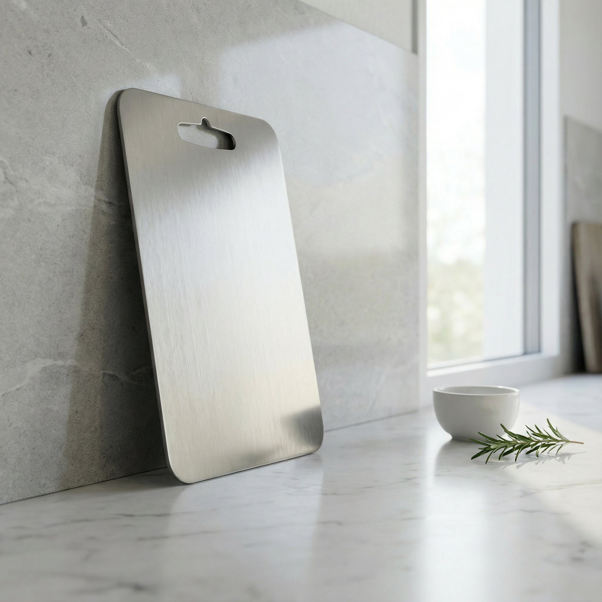 Tábua de Cortar em Titânio – Design de Cozinha Duradouro e Fácil de Manter