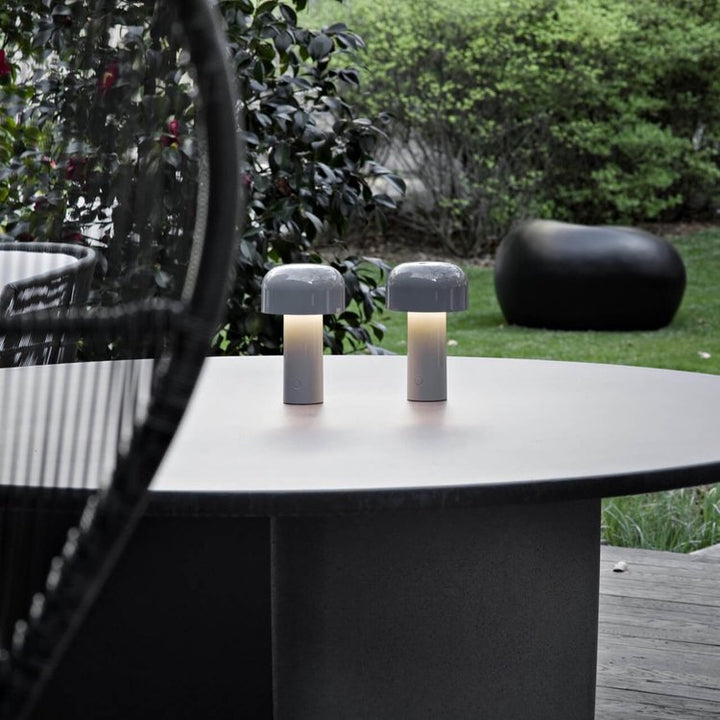 Lunavo HaloGleam Lámpara de Mesa – Inalámbrica, Recargable y Moderna Luz LED en Forma de Hongo