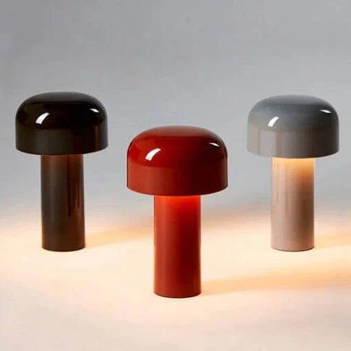 Lunavo HaloGleam Lámpara de Mesa – Inalámbrica, Recargable y Moderna Luz LED en Forma de Hongo