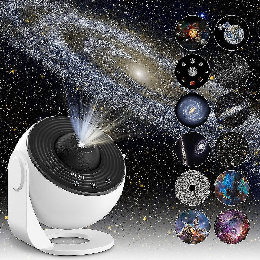 Lámpara proyector AstroGlow – Proyector de cielo estrellado con 19 patrones y luz LED relajante