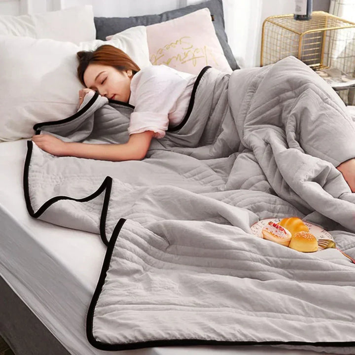 BreezeHome Zomerdeken – Algodón ligero y transpirable &amp; bambú para comodidad fresca al dormir