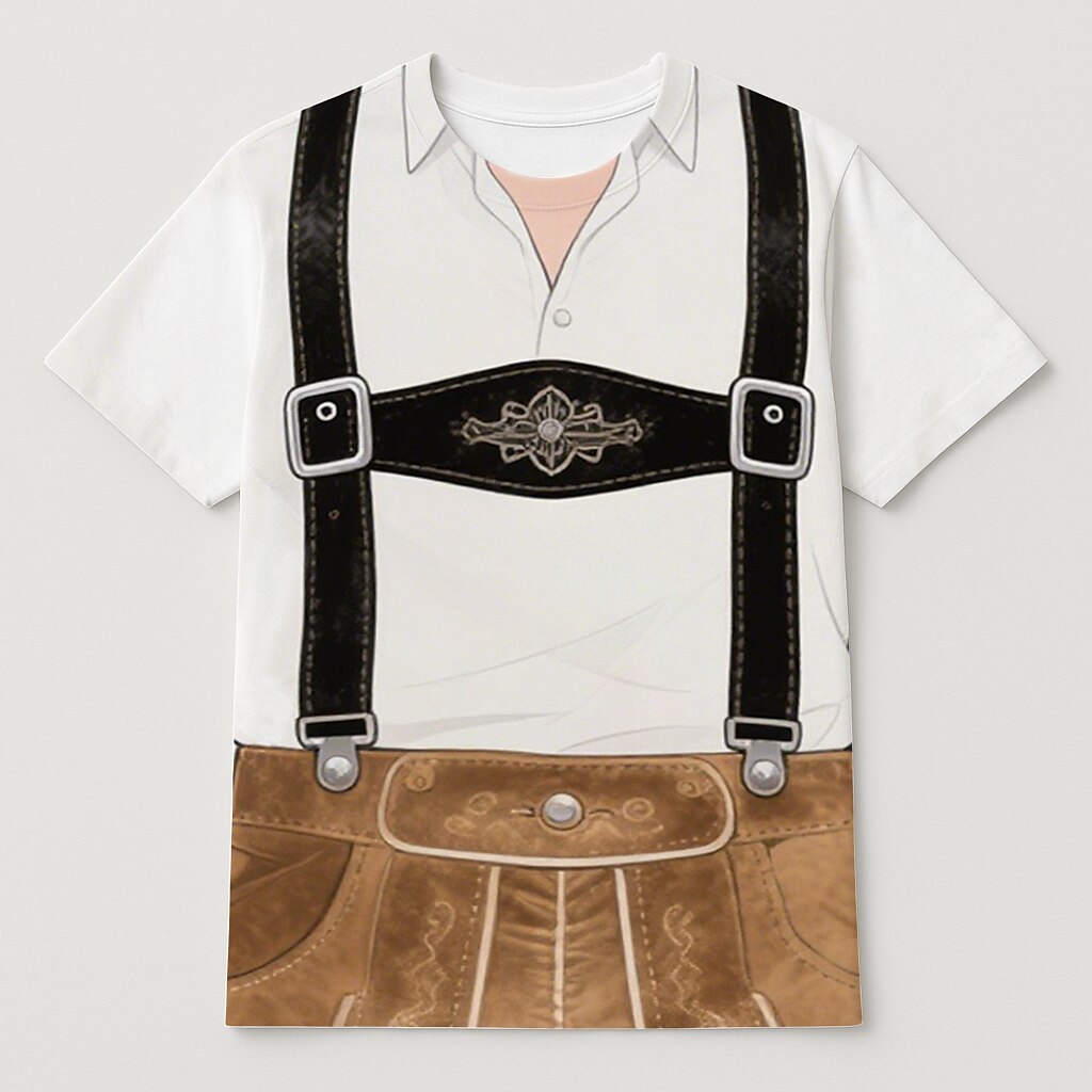 WiesnLook – Camiseta para hombre con estampado de Lederhosen – Atuendo humorístico para Oktoberfest