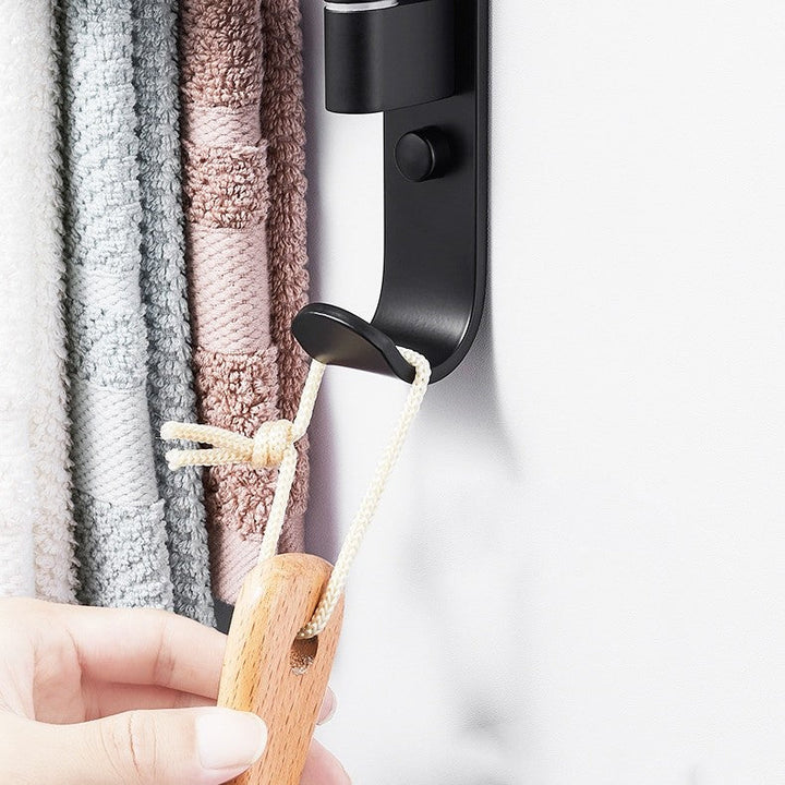 Tidyrack – Toallero con 5 brazos giratorios en diseño negro mate
