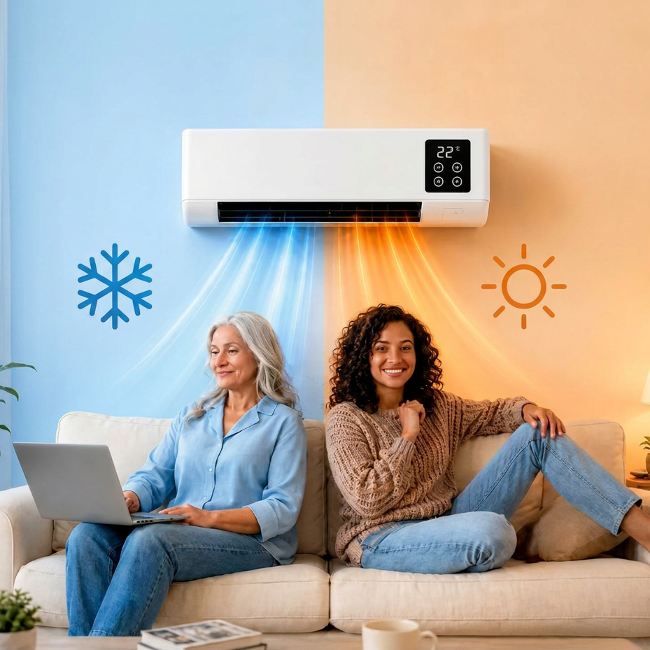 Tragbarer Luftkühler & Heizlüfter – 2-in-1 Gerät mit Fernbedienung und Timer Bolendo