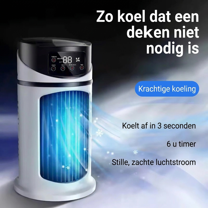 Mini Luchtkoeler – compacte aircooler met waterkoeling en 6-uurs timer VestraGear
