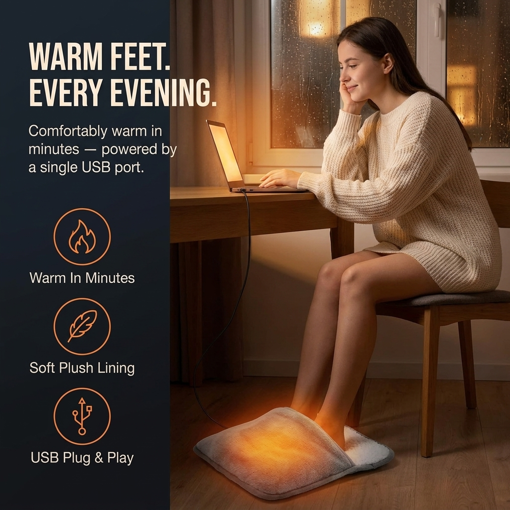 Elektrische voetenwarmer – zacht pluche met snelle opwarmtijd VestraGear
