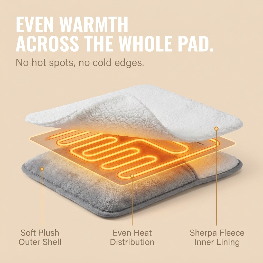 Elektrische voetenwarmer – zacht pluche met snelle opwarmtijd VestraGear