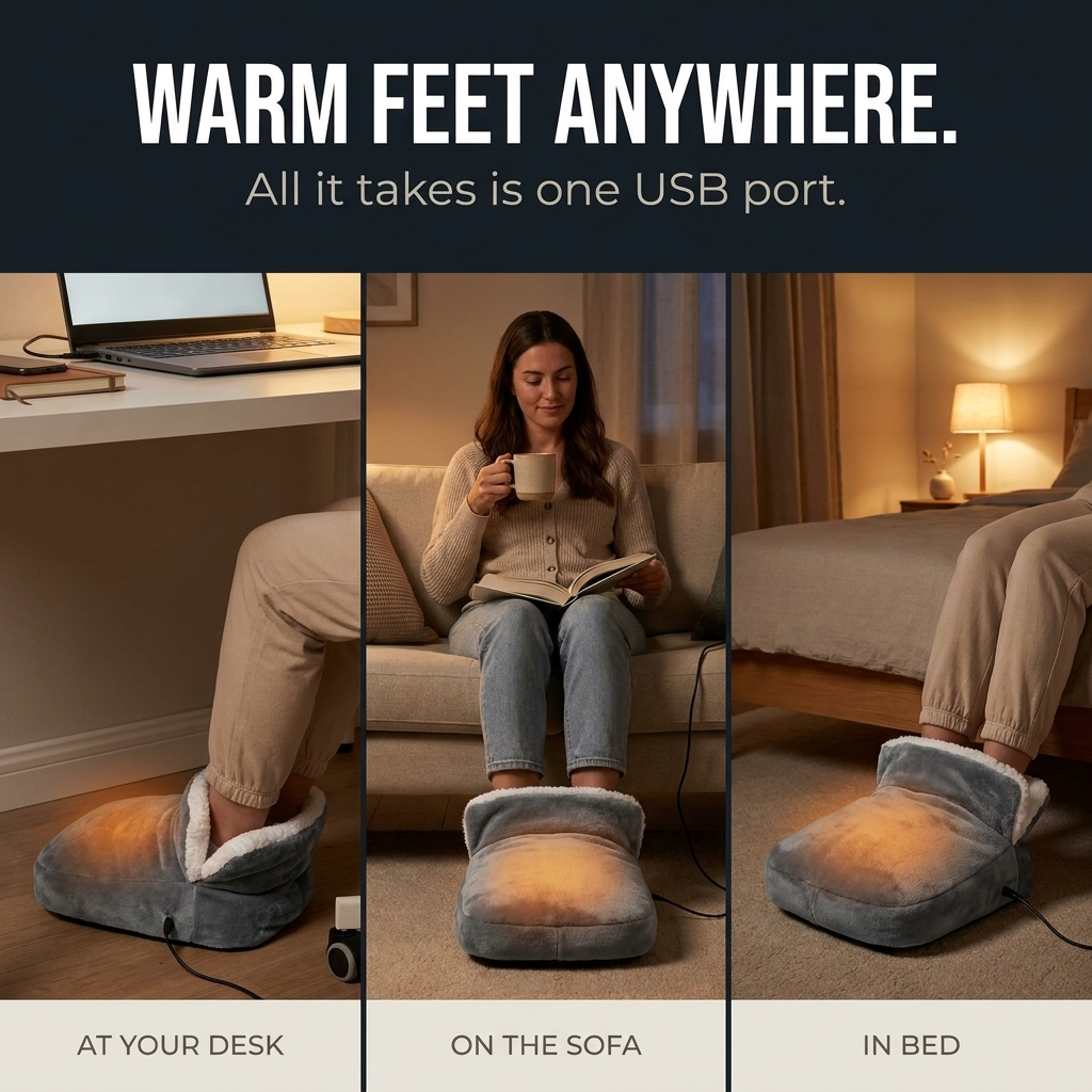 Elektrische voetenwarmer – zacht pluche met snelle opwarmtijd VestraGear