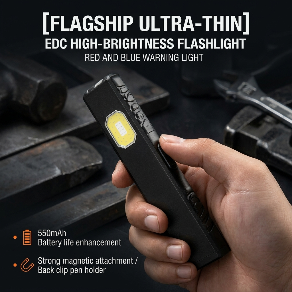 LED-werklamp – draagbaar met clip en vijf lichtstanden voor buiten VestraGear