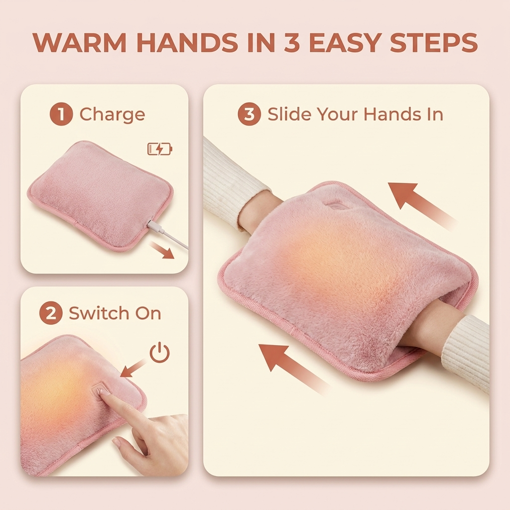 Handwarmer – oplaadbaar met zachte hoes voor koude winterdagen VestraGear
