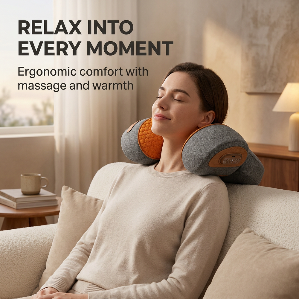 Nekmassagekussen – warmtefunctie en ergonomische pasvorm VestraGear