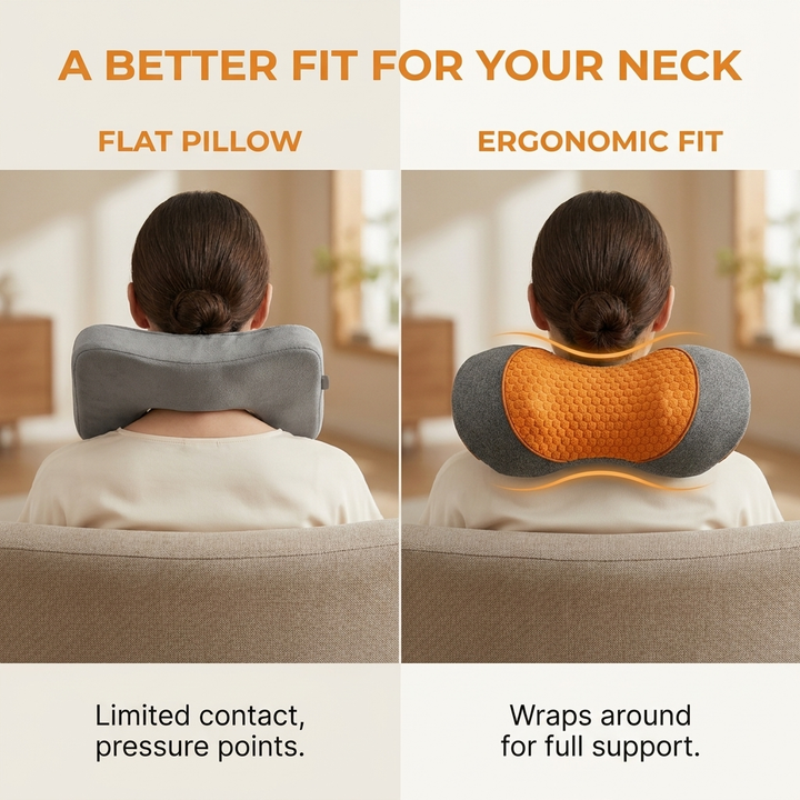 Nekmassagekussen – warmtefunctie en ergonomische pasvorm VestraGear