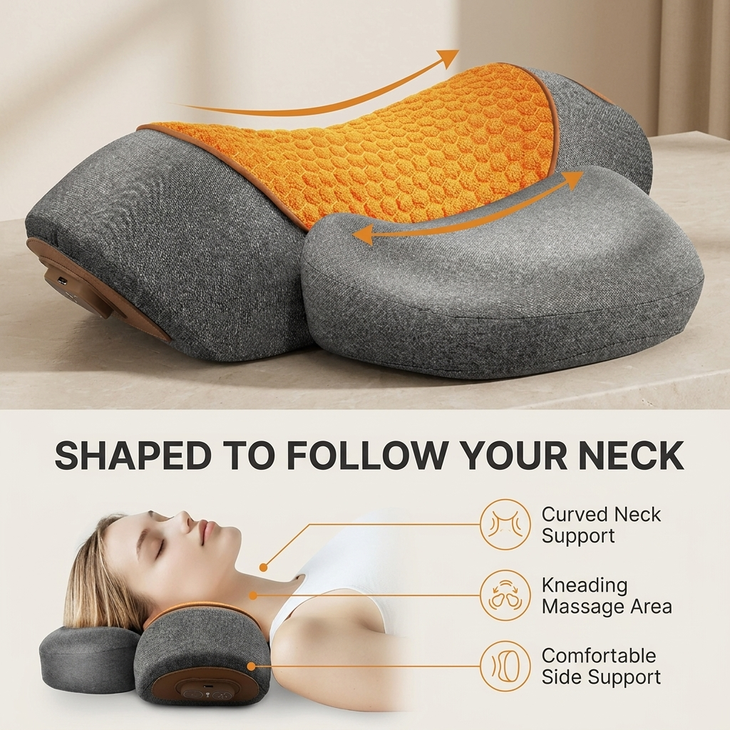 Nekmassagekussen – warmtefunctie en ergonomische pasvorm VestraGear