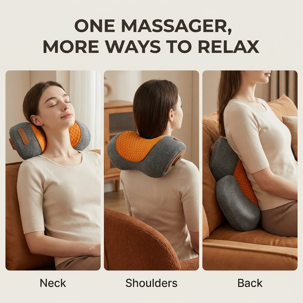 Nekmassagekussen – warmtefunctie en ergonomische pasvorm VestraGear