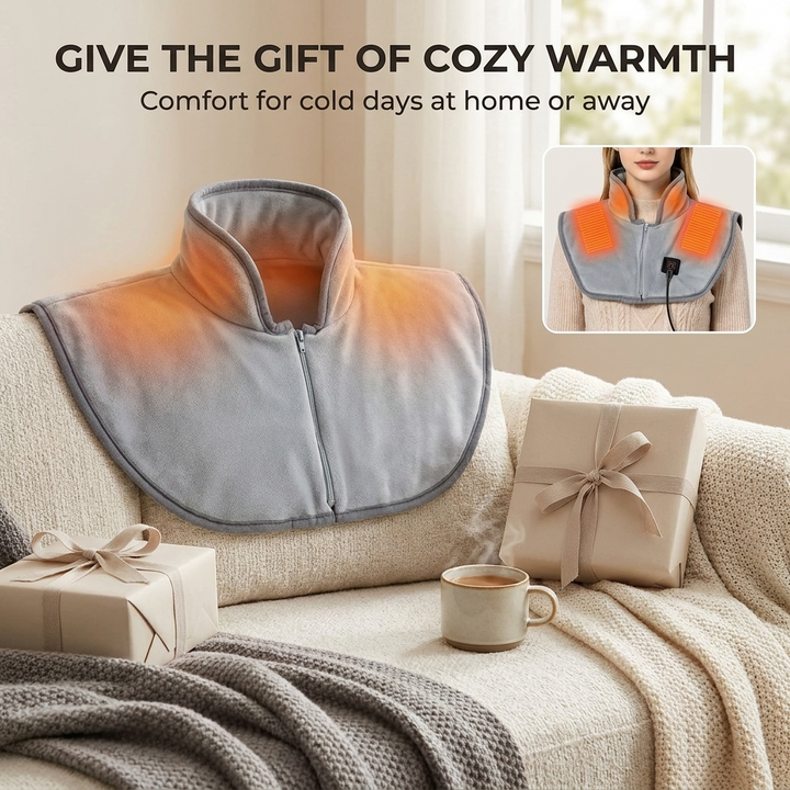 Verwarmd nekkussen – USB, drie warmtestanden en zachte hoes VestraGear