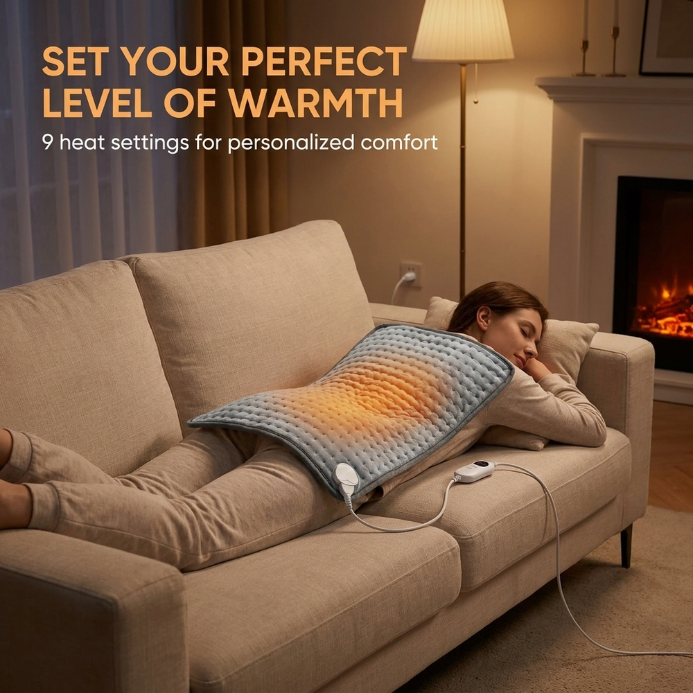 Verwarmingskussen 30x60 cm – negen temperatuurstanden en timer VestraGear
